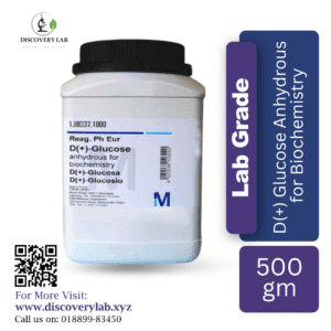 D(+) Glucose anhydrous for Biochemistry 500gm Lab Grade India