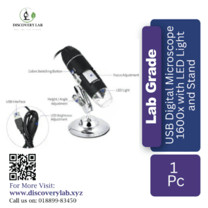USB Digital Microscope 1600x with LED Light and Stand