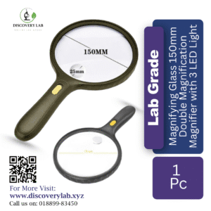 Magnifying Glass 150mm Double Magnification Magnifier with 3 LED Light