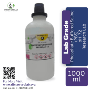 Phosphate Buffered Saline pH 7.2 (PBS) 1 Liter. (Research Lab)